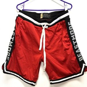 Beast Mode Shorts Mens Large Black  Red Mesh Athletic Oakland CA Limited Edition